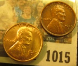 1015 _ Pair of 1929 D Lincoln Cents, one Brown AU and the other Bright Red BU.