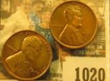 1020 _ Pair of 1927 P Lincoln Cents, both Brown Uncirculated.