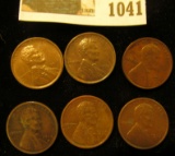 1041 _ (2) 1917 P Brown Unc, (2) 17 D VF, & (2) 18 D VF Lincoln Cents.
