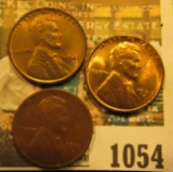 1054 _ 1913D VF, 40 S Unc, & 1941 P Unc Lincoln Cents.