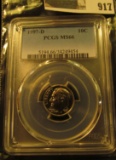 917 _ 1997 D Roosevelt Dime, PCGS slabbed MS66