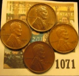 1071 _ (2) 1910P AU, 11S VF, & 36P Brown Uncirculated Lincoln Cents.