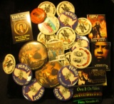 1085 _ (25) Old Pin-backs, several Movie related.