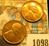 1098 _ Pair of 1936 S Lincoln Cents, Brilliant Red Uncirculated.