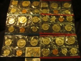 1151 _ 1979, 80, & 81 United States P & D Mint Sets, all in original cellophane, most in original en