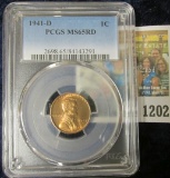 1202 _ 1941 D Lincoln Cent, PCGS slabbed MS65RD