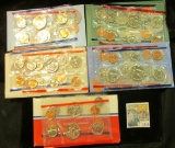 1215 _ 1987, 91, 92, 93, & 94 U.S. Mint sets. All original as issued. (total face value $9.10) Red B