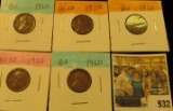 932 _ (5) 1920 P Lincoln Cents, all Brown AU.