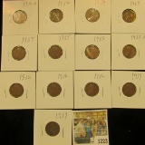 1223 _ 1930D, (2) 34P, (4) 35P, 35S, (3) 36P, & (2) 39P Wheat Cents, most are VG to Fine. All carded