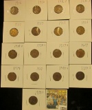 1228 _ (2) 1936P, D, S, (3) 37P, S, 38P, D, S, (3) 39P, & (3) 39S Wheat Cents, most are VG to F. All