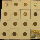 1229 _ 1936P, D, S, (3) 37P, S, 38D, S, (3) 39P, & (3) 39S Wheat Cents, most are VG to F. All carded