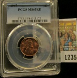 1235 _ 1947 P Lincoln Cent, PCGS slabbed MS65RD.