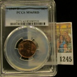 1245 _ 1949 D Lincoln Cent, PCGS slabbed MS65RD.