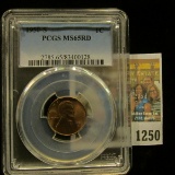 1250 _ 1950 S Lincoln Cent, PCGS slabbed MS65RD.