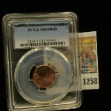 1258 _ 1958 P Lincoln Cent, PCGS slabbed MS65RD.