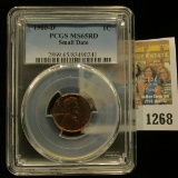 1268 _ 1960 D Small Date Lincoln Cent, PCGS slabbed MS65RD.
