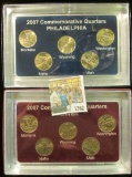 1362 _ 2007 Philadelphia & Denver Mint United States Statehood Quarters in special cases each of whi