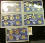 1382 _ 1999 S, 2000 S, 2001 S, 2002 S, & 2003 S San Francisco Mint State Clad Proof Quarters sets in