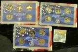 1402 _ 1999 S, 2000 S, & 2001 S San Francisco Mint State Clad Proof Quarters sets in U.S. Mint plast