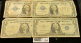 1548 _ Series 1928A, B, & Series 1957, & 57B $1 U.S. Silver Certificates. (total of 4 notes).