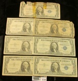 1549 _ Series 1935A, 35C, 35D, 35E, 35F, 1957, & 57B U.S. $1 Silver Certificates. (total of 7 notes)