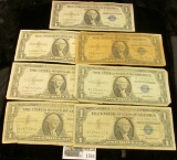 1551 _ Series 1935A, 35D, 35E, 35F, 35G, 1957, & 57B U.S. $1 Silver Certificates. (total of 7 notes)