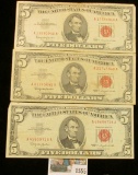1555 _ (3) Series 1963 $5 