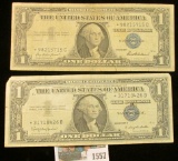 1557 _ Series 1957 & Series 1957B Star Replacement One Dollar Silver Certificates.