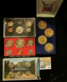 1564 _ Four-piece American Bicentennial Bronze Medal Set; 2005 P, D, S Westward Journey Nickel Serie