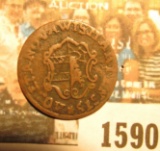 1590 _ 1751 Germany 3 Pfennig Copper Coin.