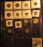 1599 _ (17) Old Silver Foreign Coins dating back to 1727. Quite an interesting group.