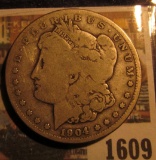 1609 _ 1904 S U.S. Morgan Silver Dollar.