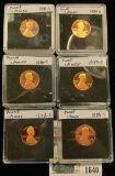1640 _ 1978 S, 79 S, 80 S, 81 S, & 8, 88 S Proof Lincoln Cents in special holders.