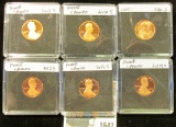 1647 _ 1990D BU, 2010S, 2011S, 12S, 13S, & 14S Proof Lincoln Cents in special holders.