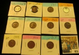975 _ (8) 1924P, (2) 25P, & 25S Lincoln Cents, All EF.