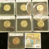 1655 _ 1948S, 49P, D, S, 50P, 51P, & D Jefferson Nickels. All Gem BU and stored in special holders.