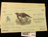 1690 _ Set of Three 10c, One Dollar, & Ten Dollar 