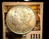 1711 _ 1921 P U.S. Silver Morgan Dollar, Choice BU 63.