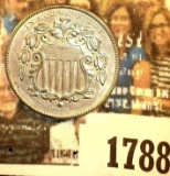 1788 _ 1868 U.S. Shield Nickel, nice High grade.