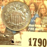 1790 _ 1867 U.S. Shield Nickel, nice High grade.