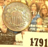1791 _ 1866 U.S. Shield Nickel, nice High grade.