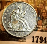 1794 _ 1858 O U.S. Seated Liberty Half Dollar. AU-Unc.
