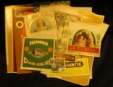 993 _ (20) different Old Cigar Box labels in excellent condition dating back to the early 1900s. Ver