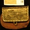 Coin Purse with a metal latch depicting an antique Convertible Car. Labeled inside 