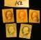 Pair of U.S.A. 1c Blue Benjamin Franklin Stamps,  Scott # 219; Scott # 178 Andrew Jackson, orange 2c