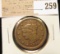 1845 U.S. Large Cent, VF+.