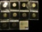 (10) Jefferson Nickels in hard plastic cases dating 1975S-78S and includes both BU and Proof specime