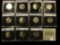 (11) Jefferson Nickels in hard plastic cases dating 2016-2018 and includes both BU and Proof specime