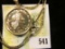 1981 One-Quarter Ounce .999 Fine Silver Proof American Eagle in a Sterling Silver bezel with chain,