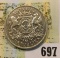 1925 Latvia 2 Lati, .835 fine Silver.